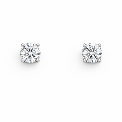 0.60cts Round Brilliant Cut Natural Diamond Studs