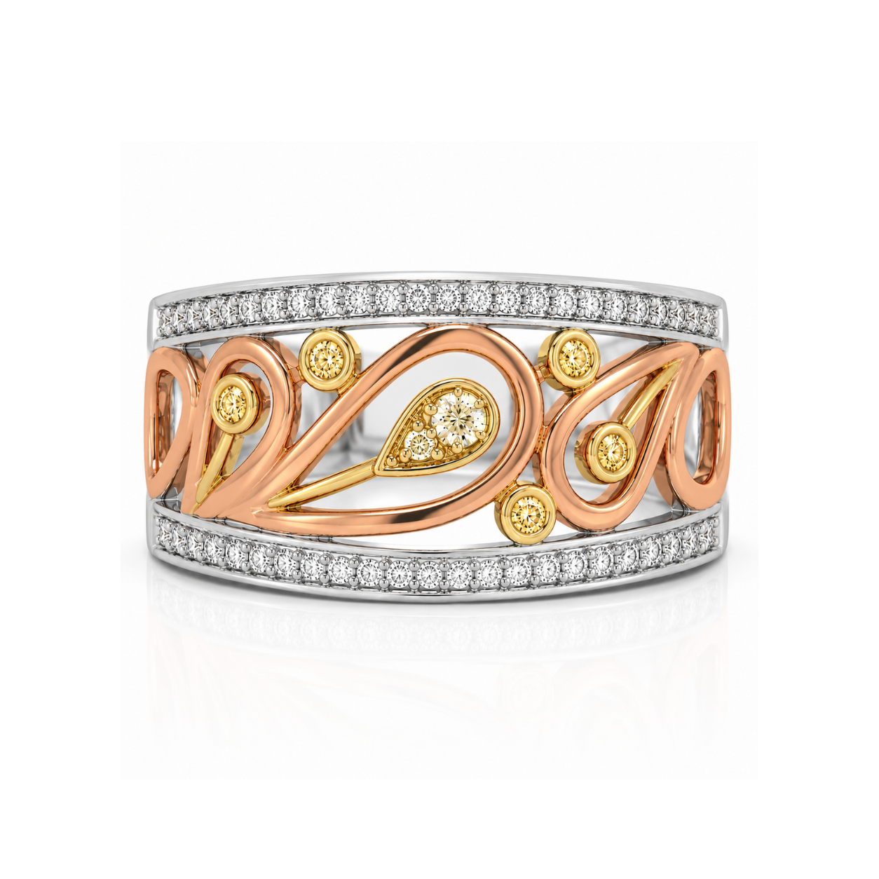 18ct Rose and White Gold