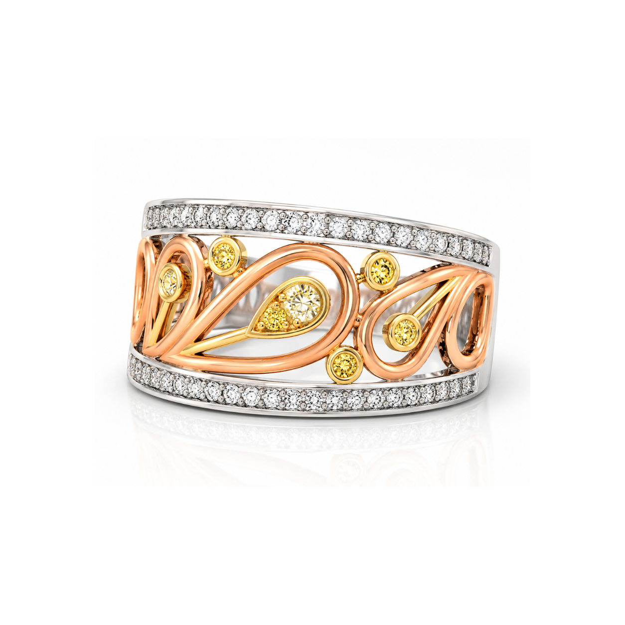 18ct Rose and White Gold 