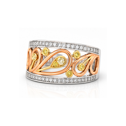 18ct Rose and White Gold 