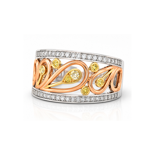 18ct Rose and White Gold 