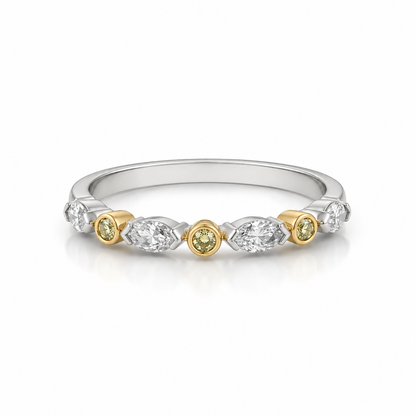 18ct White and Yellow Gold 