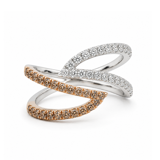 18ct White and Yellow Gold 